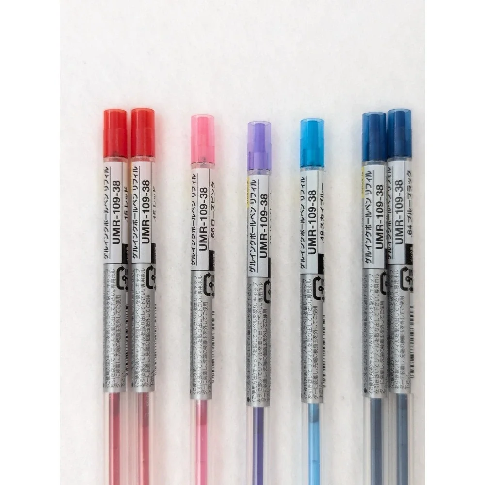 Uni Style Fit 0.38 mm Ballpoint Pen Ink Refill Variety (Lot of 12) UMR-109-38